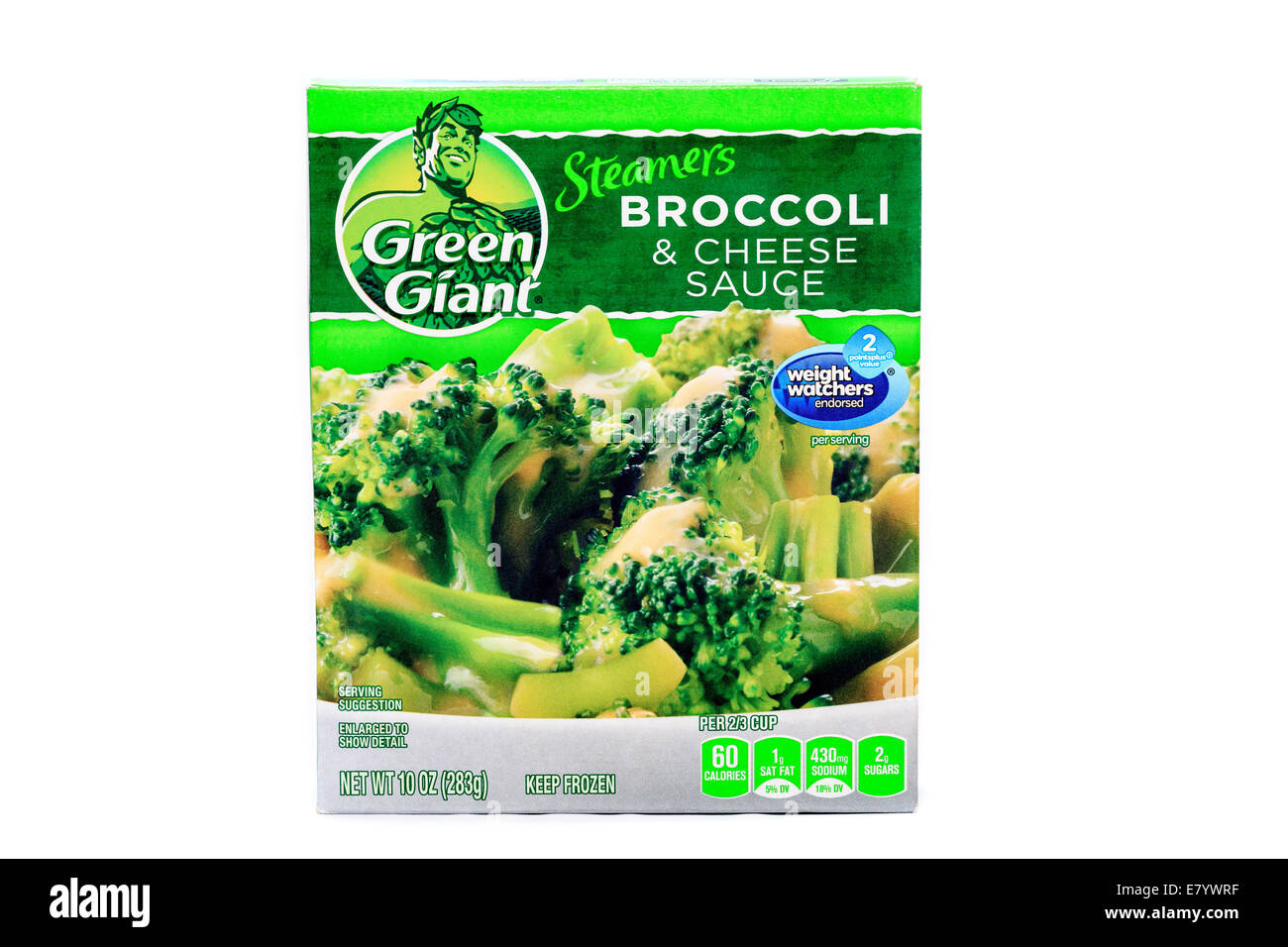 Géant Vert Brocoli vapeur Sauce au fromage et légumes surgelés Photo Stock Alamy