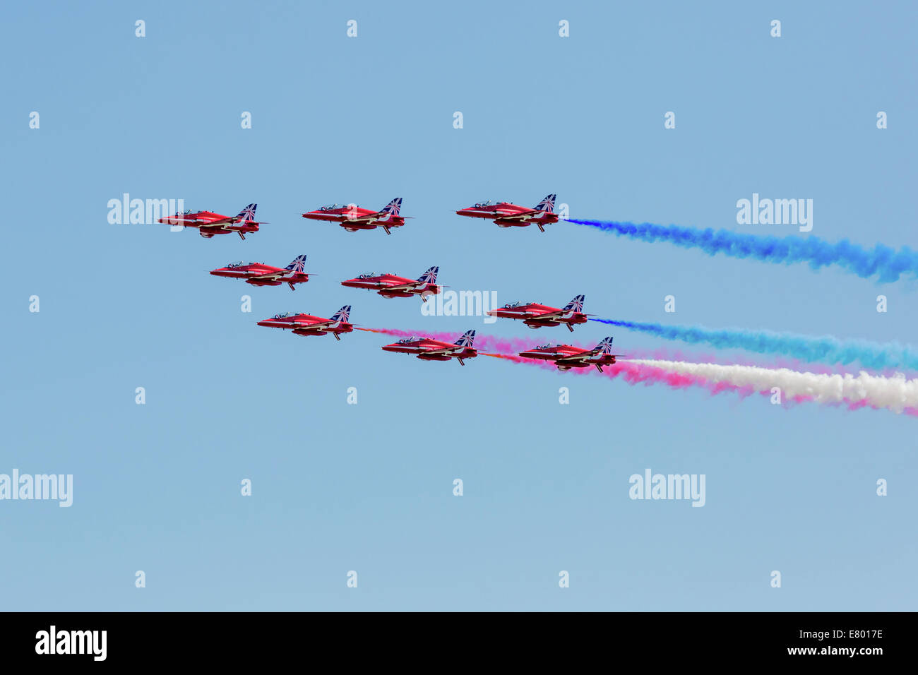 Des flèches rouges display team volant à l'air festival Bournemouth Banque D'Images