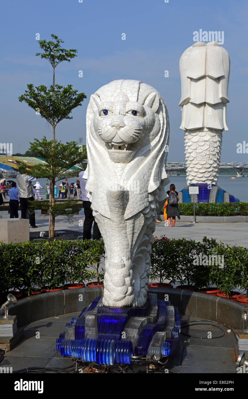 Statue du Merlion Merlion Park dans la région de Singapour, République de Singapour Banque D'Images