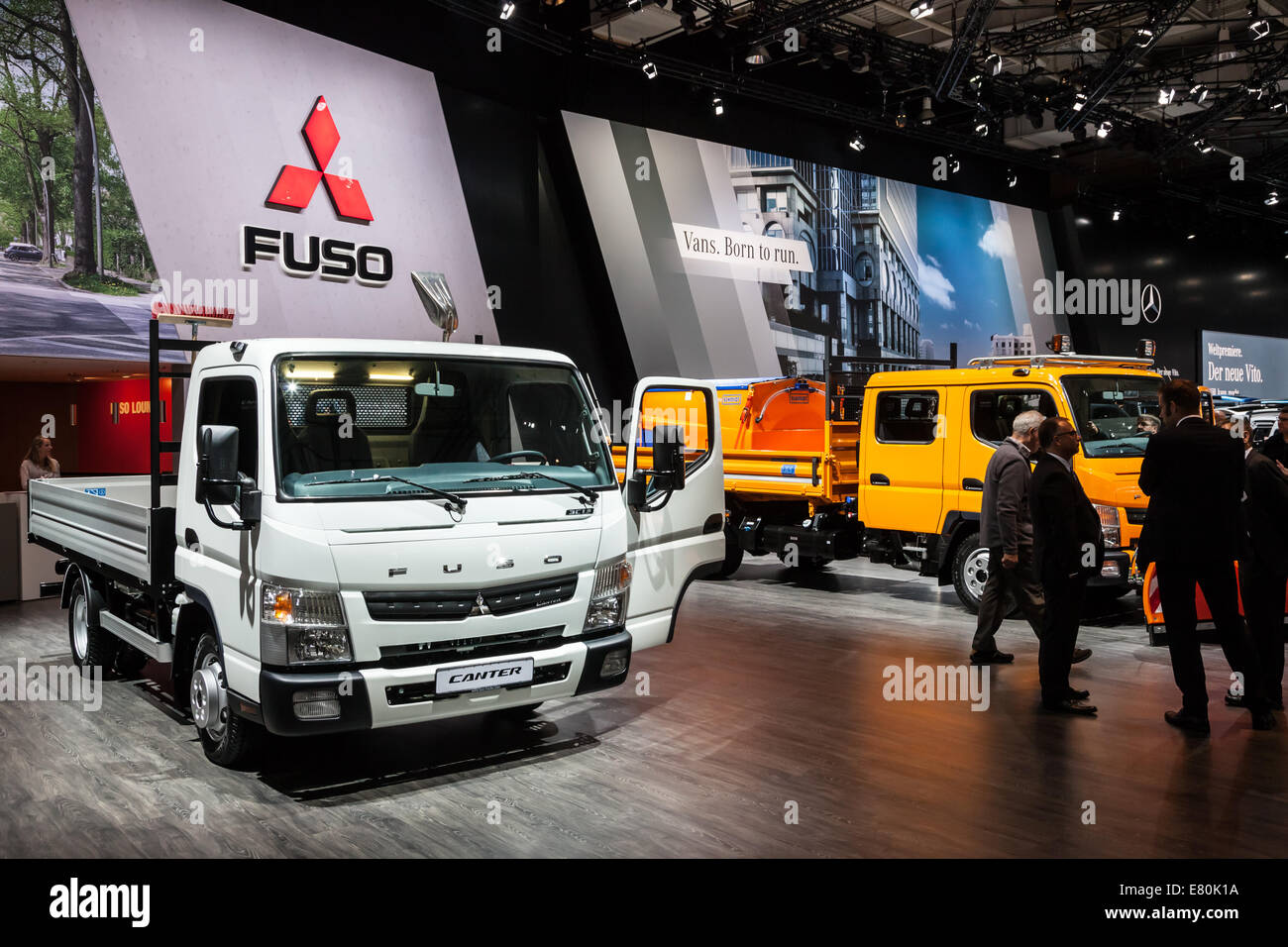 Nouveau Mitsubishi Fuso Canter à la 65ème IAA Véhicules utilitaires à Hanovre, Allemagne 2014 Banque D'Images