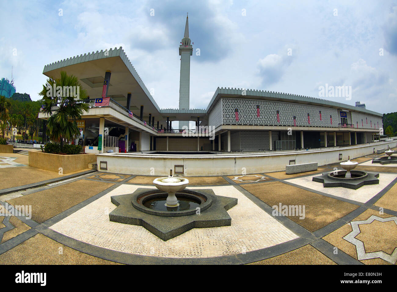 Masjid Negara Mosquée nationale de Malaisie à Kuala Lumpur, Malaisie Banque D'Images