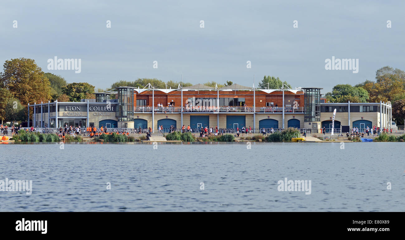 Eton Dorney, site d'Eton College Centre d'aviron. L'hôte de l'aviron olympique au Jeux d'été 2012. Banque D'Images