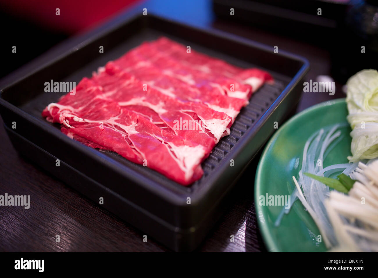 Pour ​​Beef fabricants shabushabu Banque D'Images