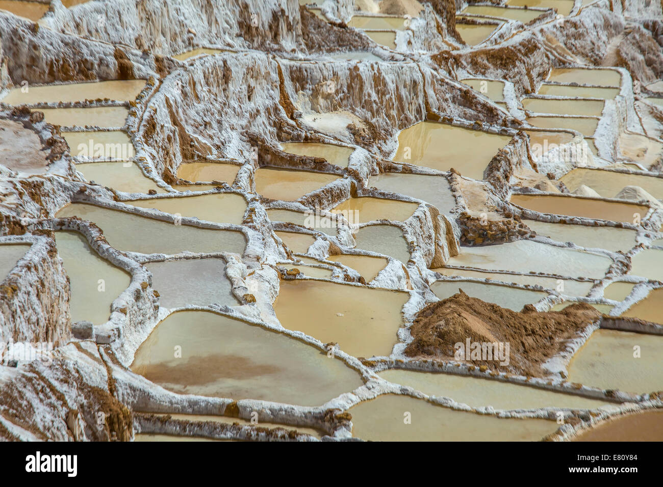 Célèbre au Pérou près de mines de sel de Maras Banque D'Images