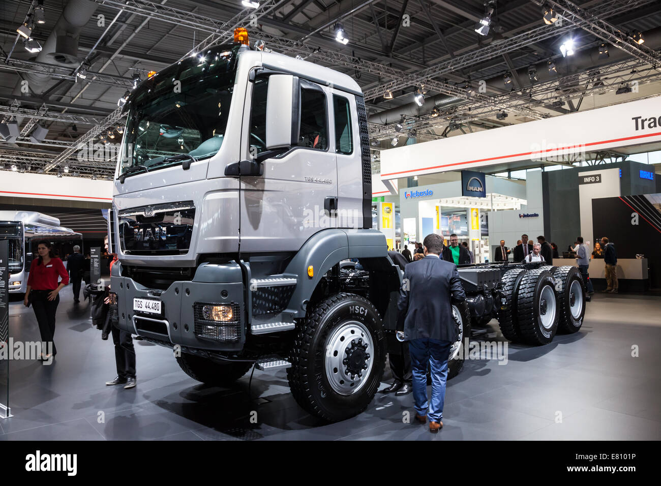Camion MAN TGS châssis 44,480 à la 65ème IAA Véhicules utilitaires à Hanovre, Allemagne 2014 Banque D'Images