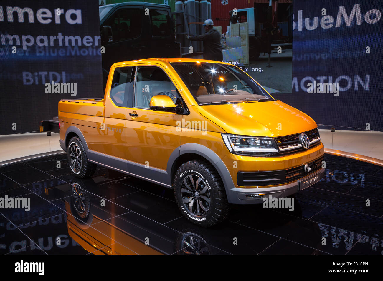 Nouvelle VW T5 syncro TriStar à la 65e salon IAA Véhicules utilitaires à Hanovre, Allemagne 2014 Banque D'Images