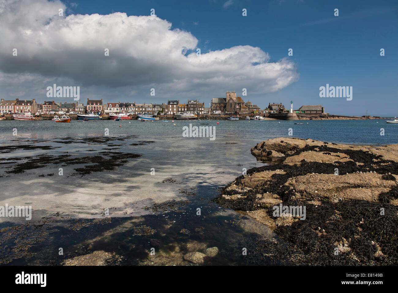 France, Basse-normandie, Calvados, Barfleur, bateaux de pêche Banque D'Images