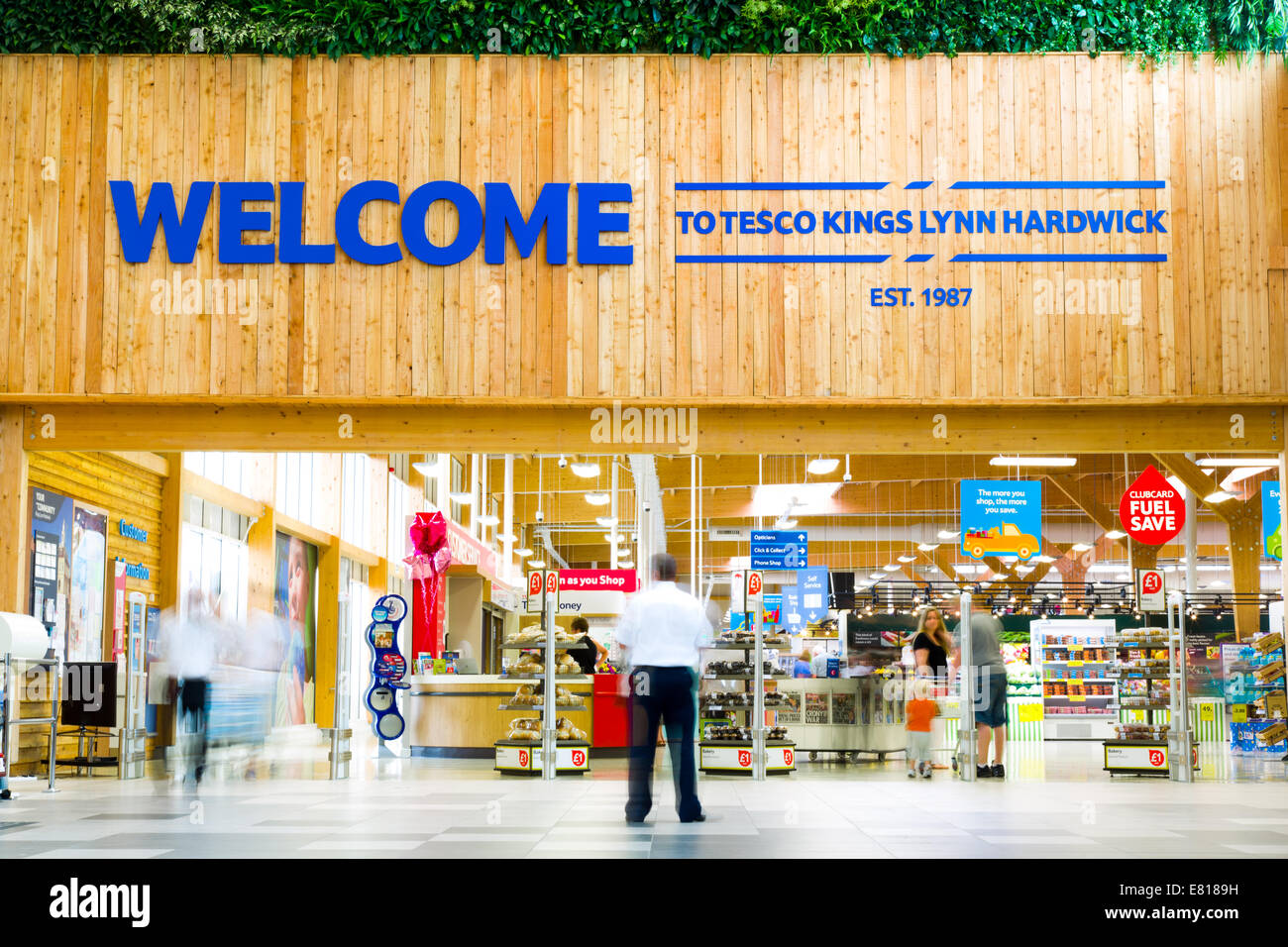 De sécurité magasin Tesco sur Banque D'Images