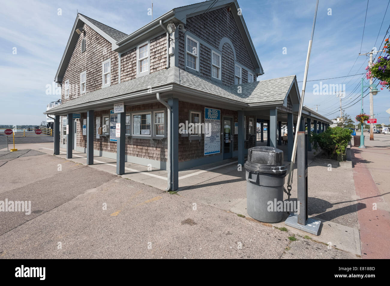Block Island Ferry Narragansett Rhode Island calendrier réservations et billets building Banque D'Images