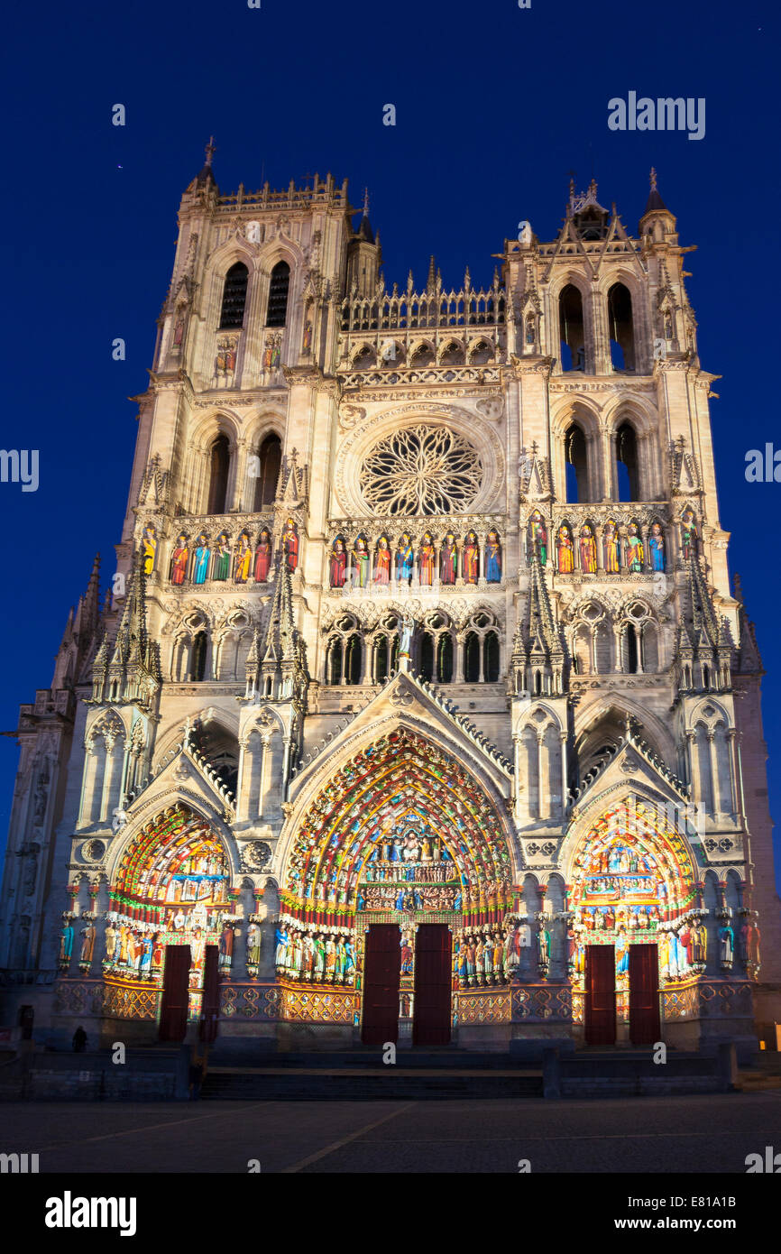 Cathédrale d'Amiens, Picardie, France Banque D'Images