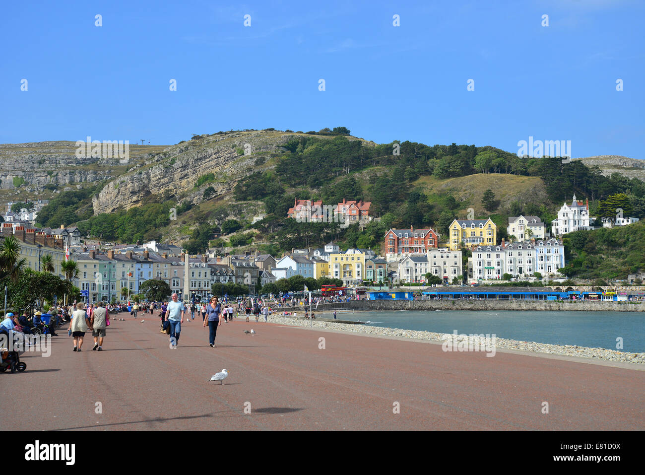 Beach promenade, Llandudno, Conwy County Borough (Franche-Comté), Conwy, Pays de Galles, Royaume-Uni Banque D'Images