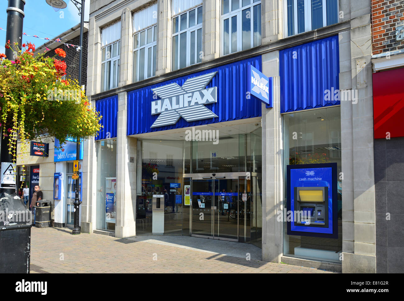 Halifax Bank Street, Northbrook, Newbury, Berkshire, Angleterre, Royaume-Uni Banque D'Images