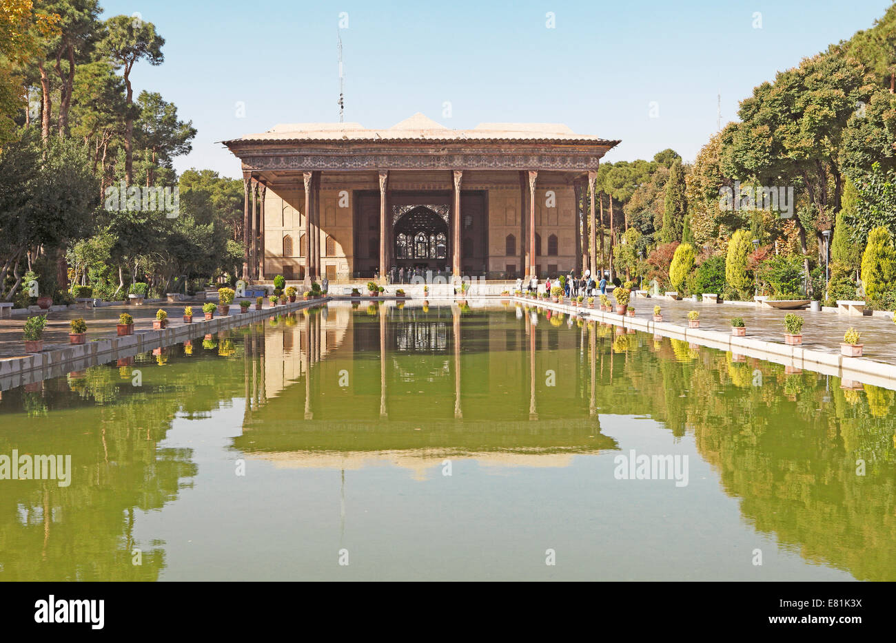 Palais Chehel Sotun, Ispahan, Province d'Ispahan, en Perse, l'Iran Banque D'Images