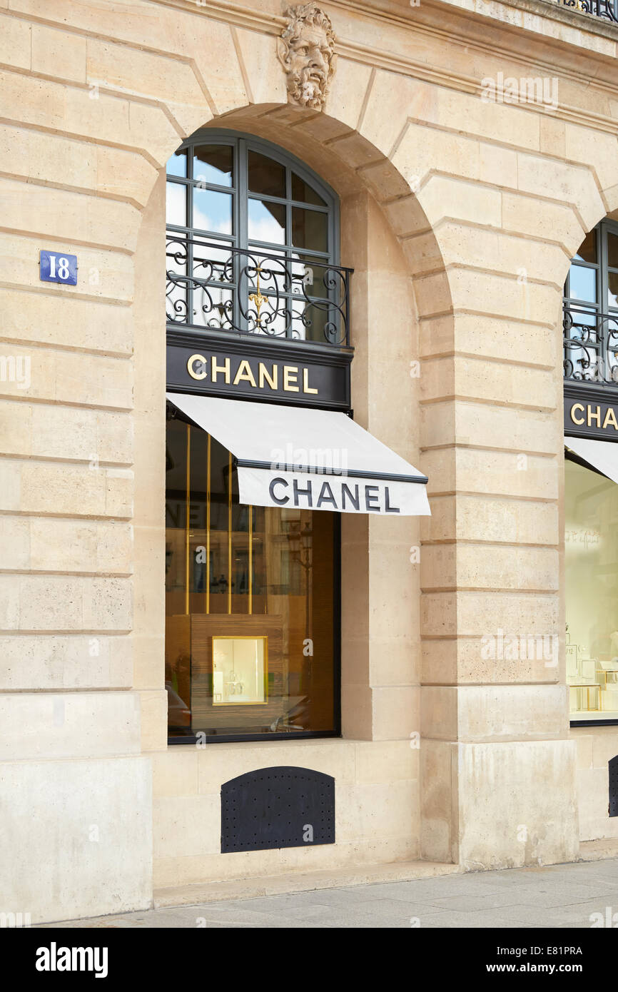 Chanel boutique de la place Vendôme à Paris Banque D'Images