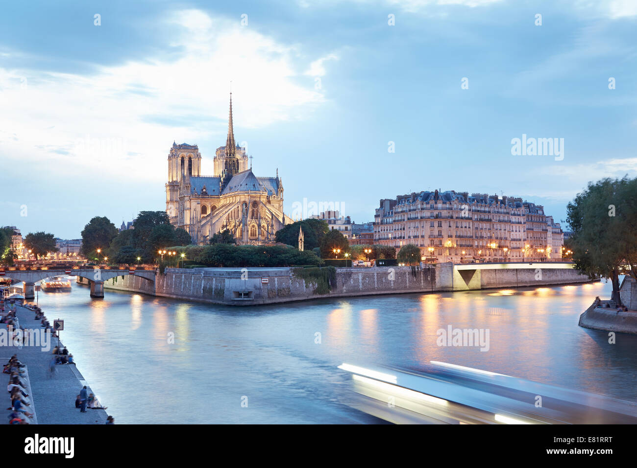 La cathédrale Notre Dame de Paris, France Banque D'Images