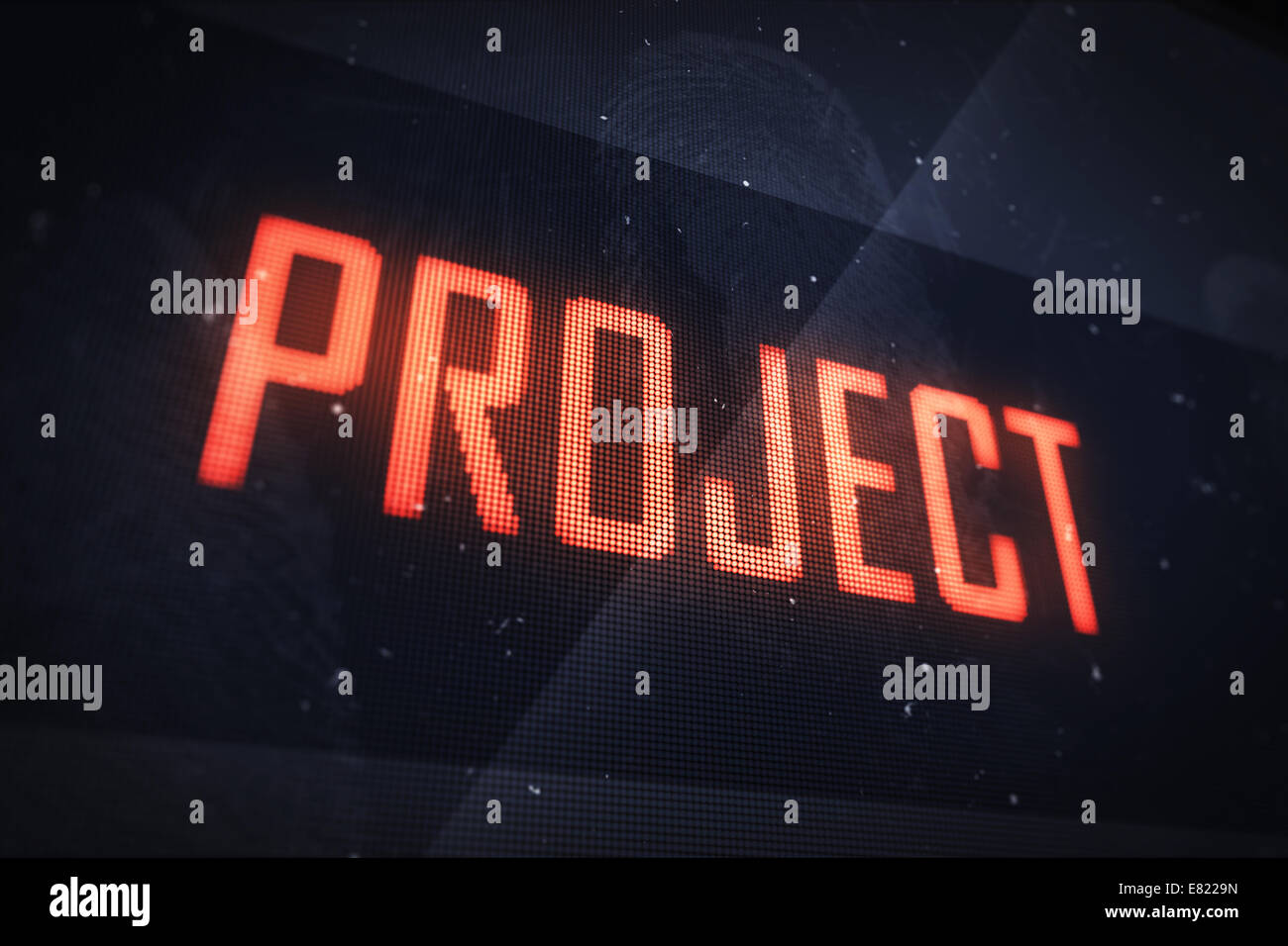 Concept du projet. Le commerce, la technologie, internet et réseaux concept - mot du projet sur les écrans virtuels Banque D'Images