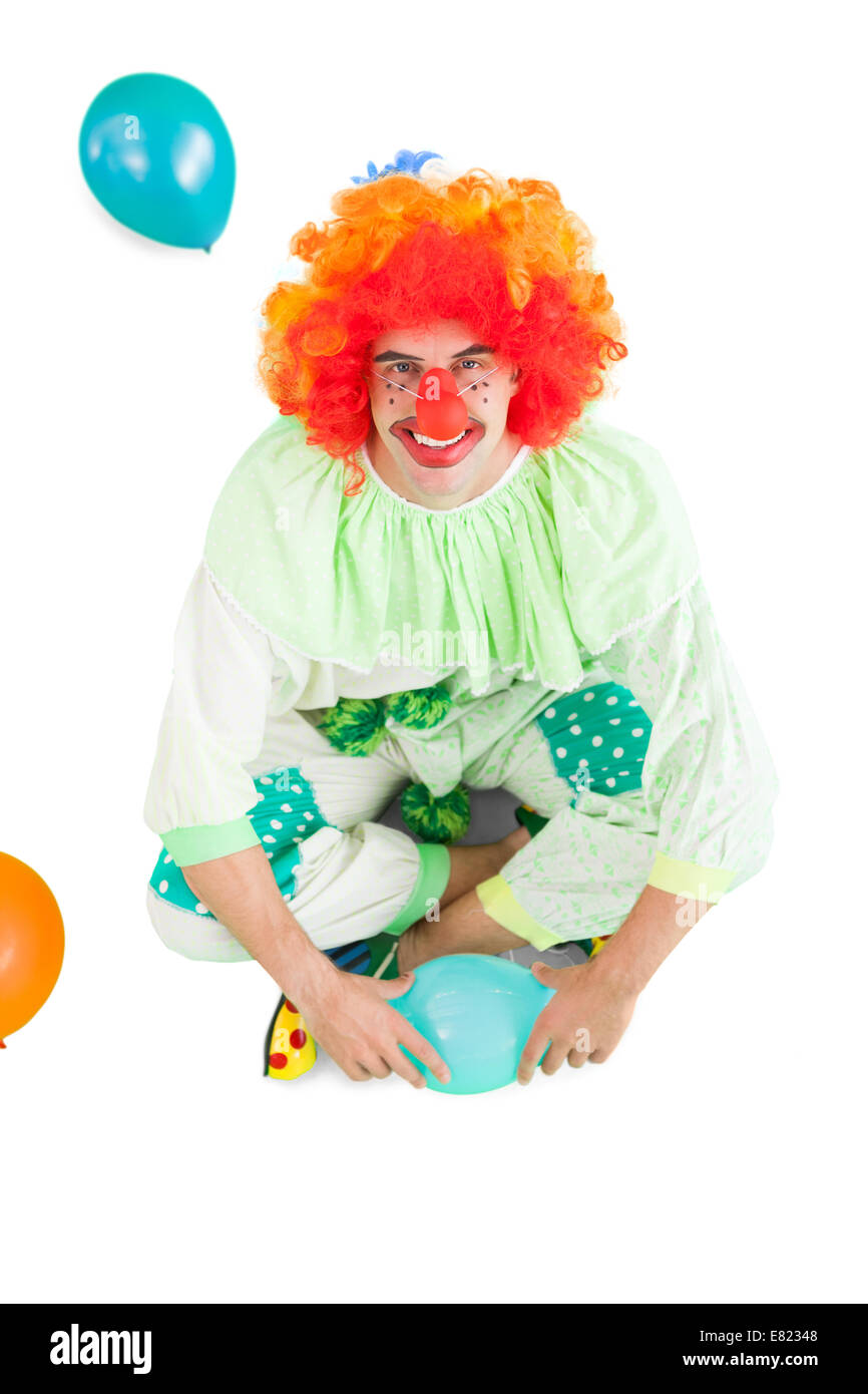 Funny clown smiling at camera Banque D'Images