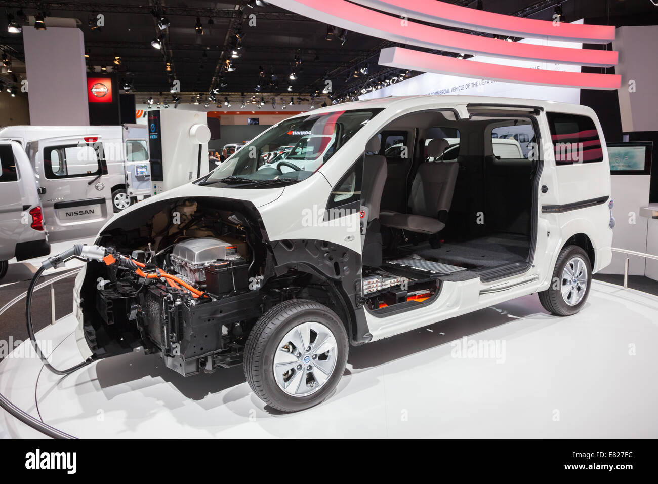 NISSAN e-NV200 Châssis électrique à la 65e Salon IAA Véhicules utilitaires à Hanovre 2014 Banque D'Images