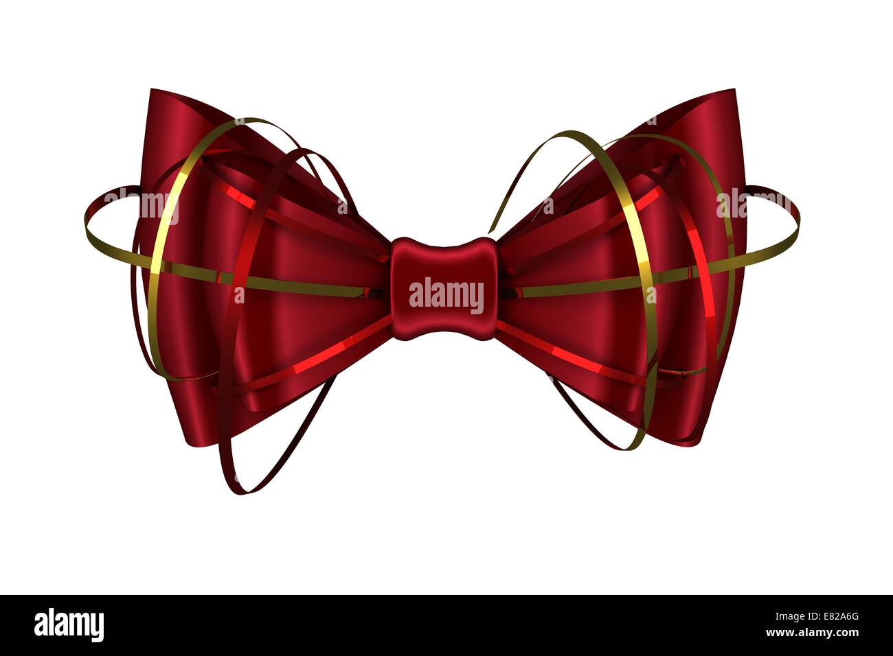 Généré numériquement rouge brillant bow Banque D'Images