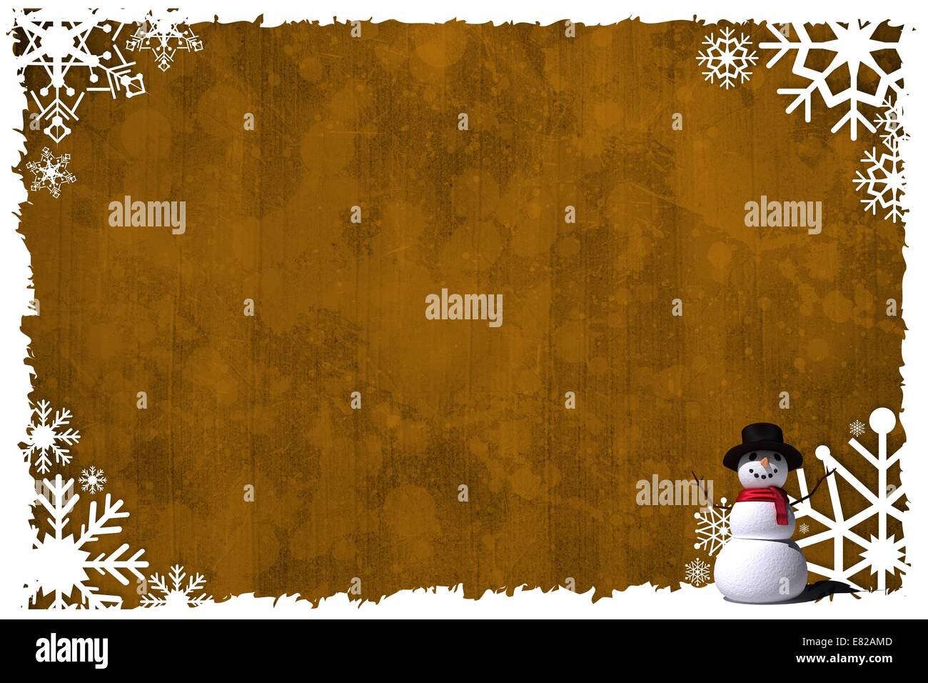 Sur le thème de Noël flocon de neige frame Banque D'Images