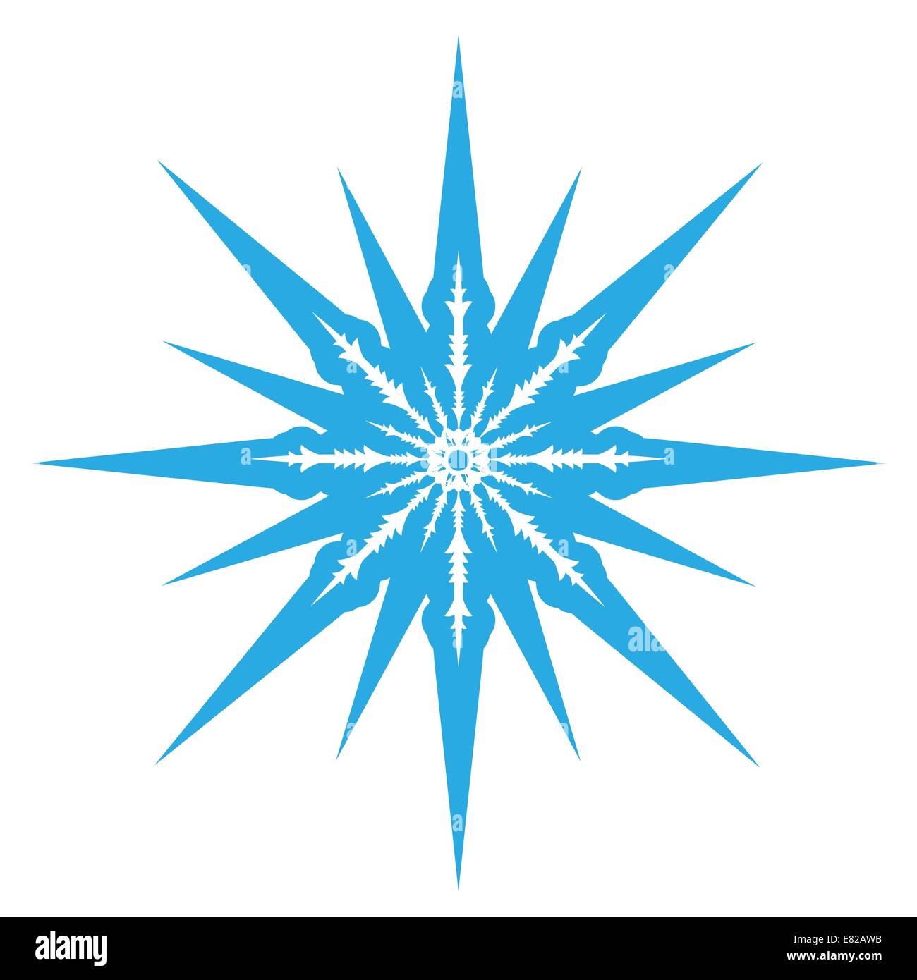 Conception numérique délicate blue snowflake Banque D'Images