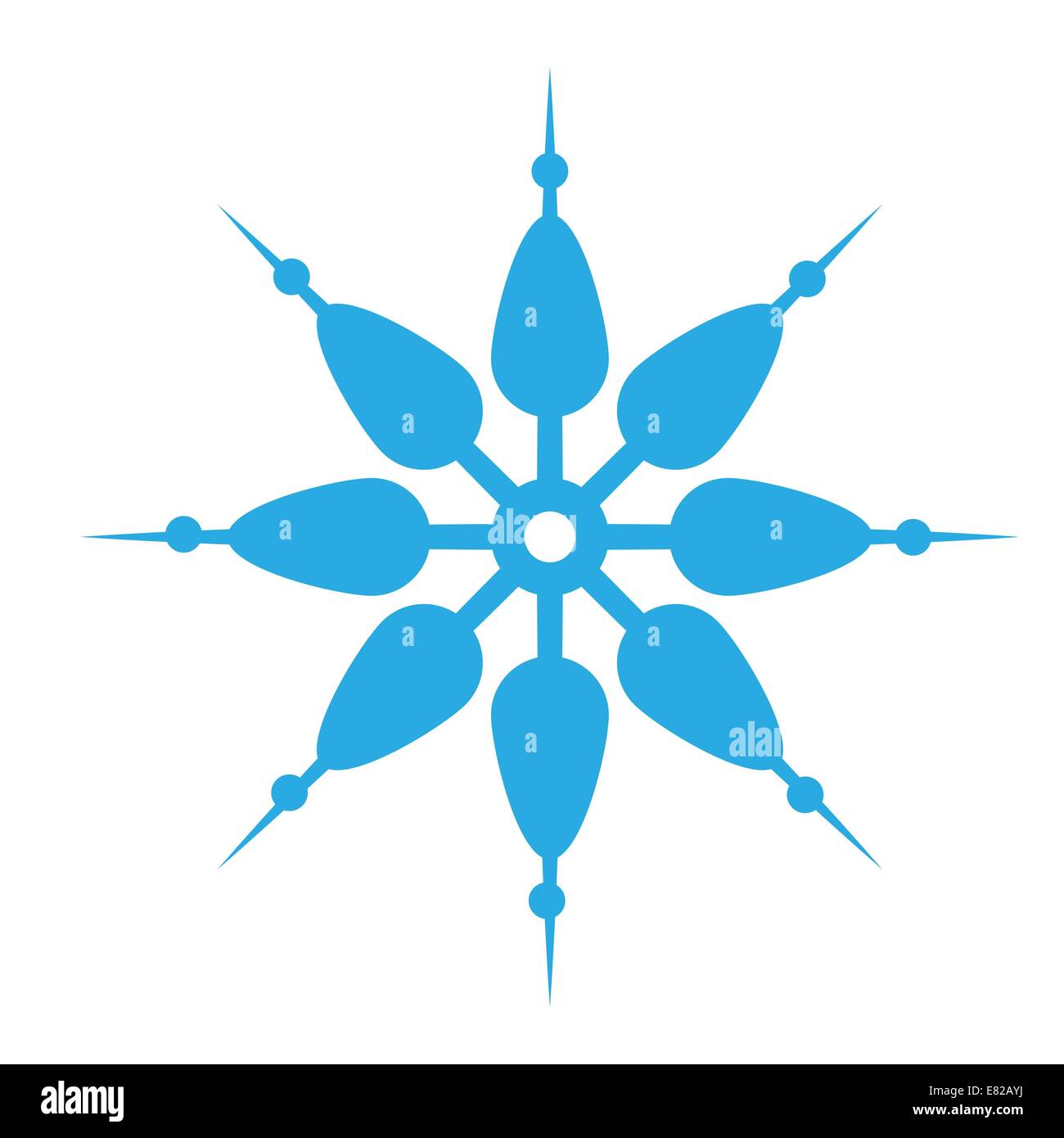 Conception numérique délicate blue snowflake Banque D'Images