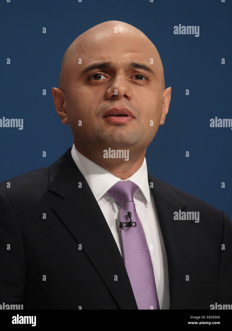 SAJID JAVID DÉPUTÉ SECRÉTAIRE D'ÉTAT À LA CULTURE 29 septembre 2014 CPI BIRMINGHAM ENGLAND Banque D'Images