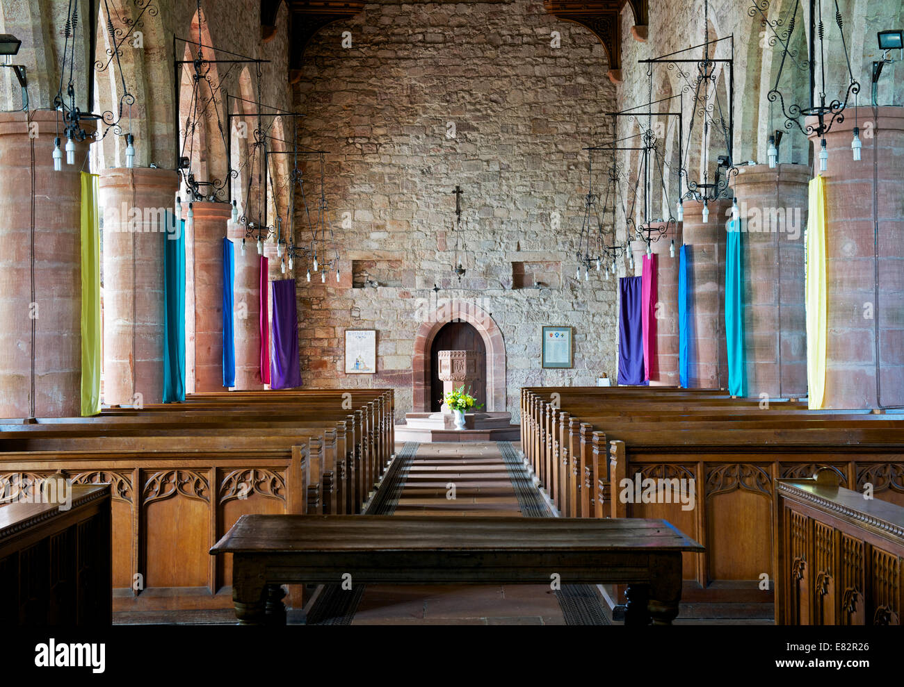 Intérieur de l'église de St Andrew, Greystoke, Cumbria, Angleterre, Royaume-Uni Banque D'Images Intérieur de l'église de St Andrew, Greystoke, Cumbria, Angleterre, Royaume-Uni Banque D'Images