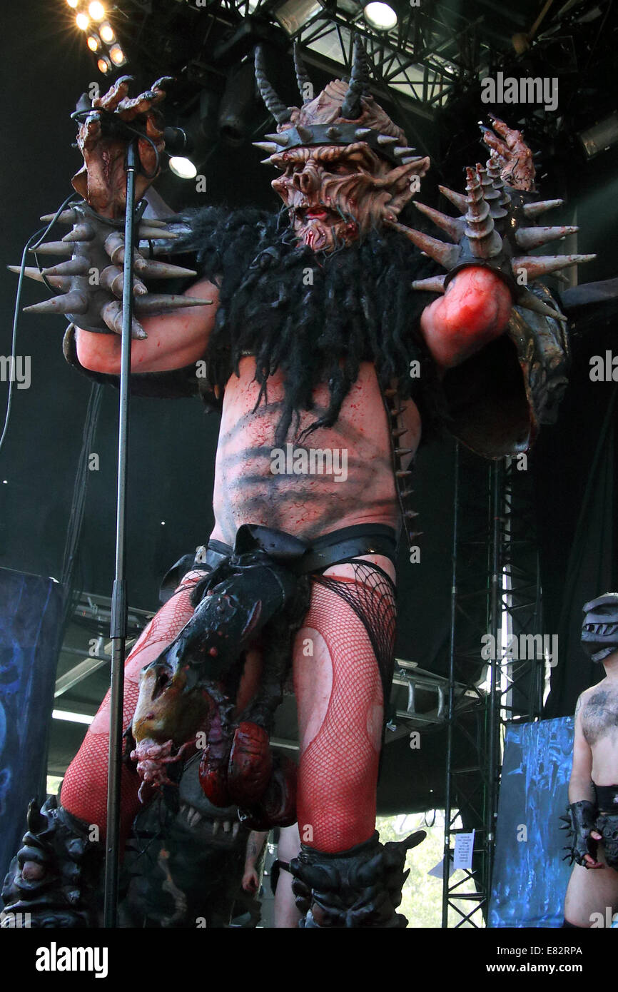 Gwar - Soundwave Festival - 2e dernier spectacle qu'ils ont joué avant le chanteur Dave Brockie comprend : la mort de gwar,David Brockie Oderus Urungus,où : Perth, Australie Quand : 03 Mars 2014 Banque D'Images