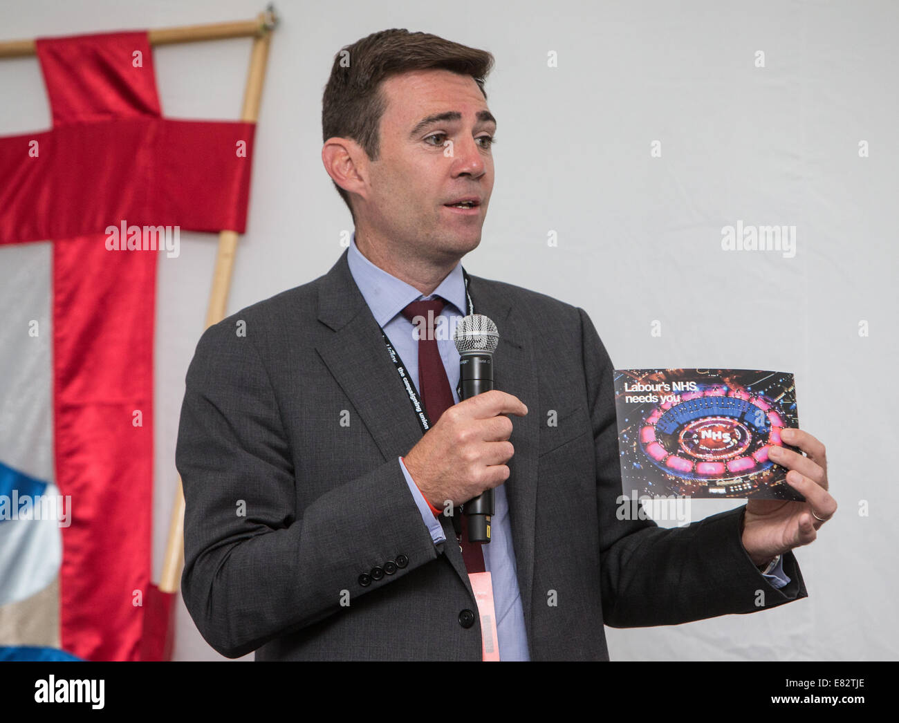 Andy Burnham MP pour Leigh et Shadow secrétaire de la santé Banque D'Images