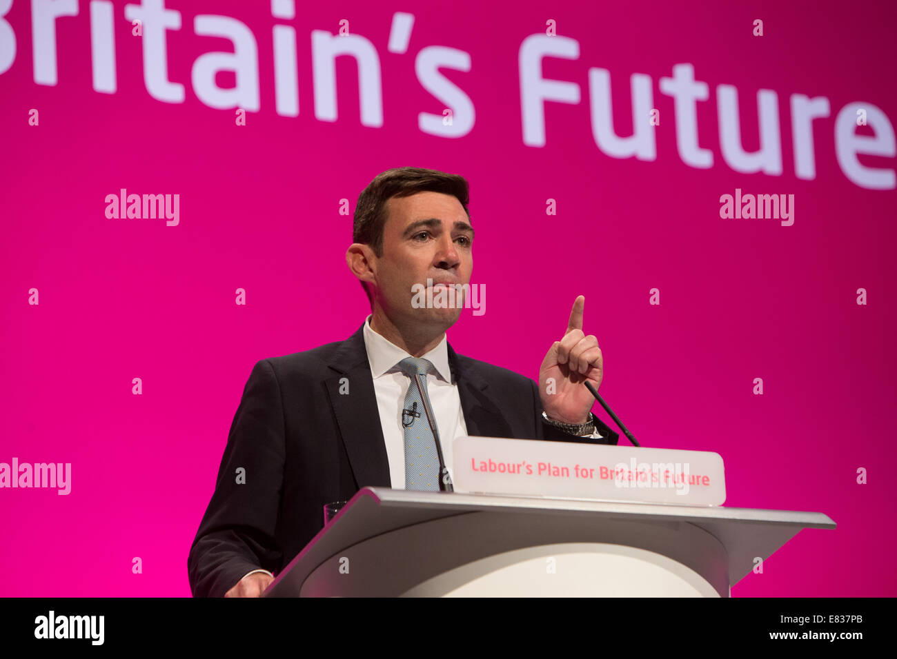Andy Burnham MP pour Leigh et Shadow secrétaire de la santé Banque D'Images