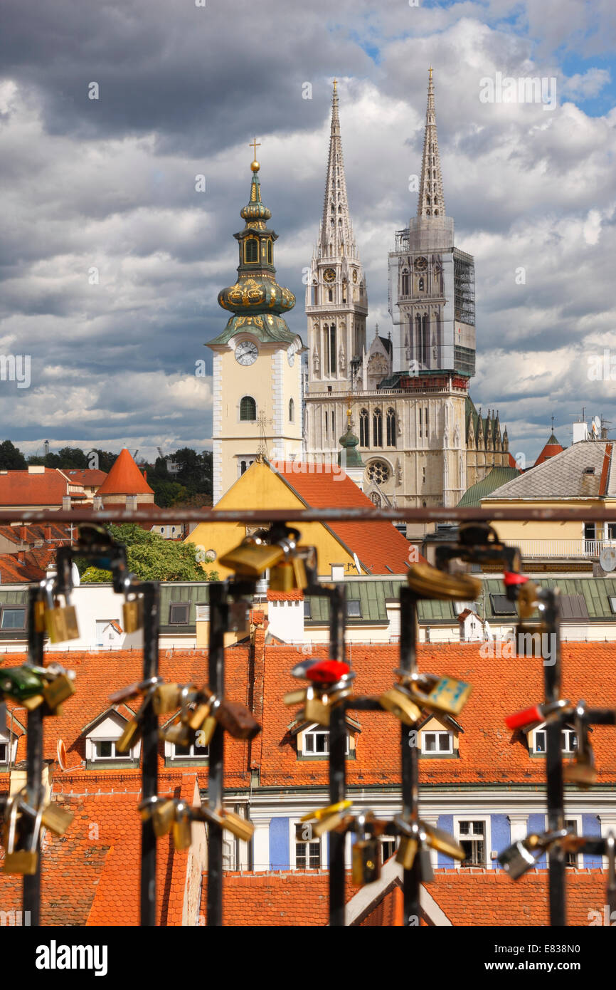 Cathédrale de Zagreb Banque D'Images