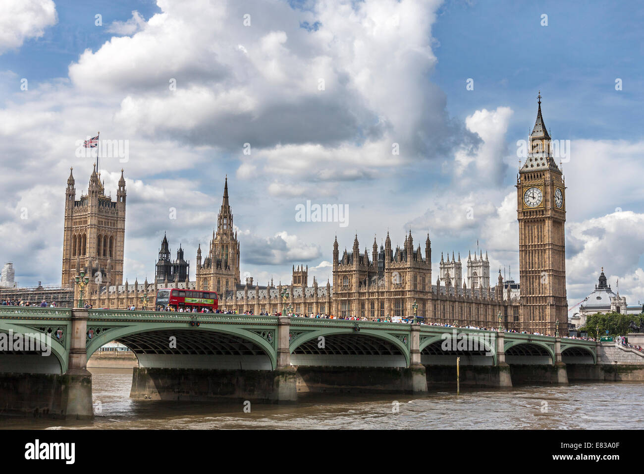 Le Palais de Westminster à Londres. Banque D'Images