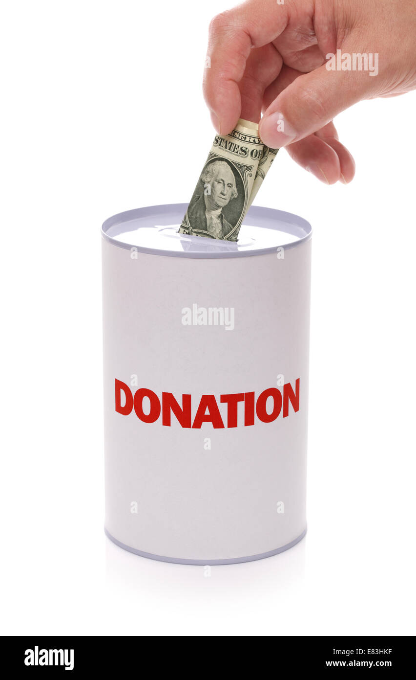 Boîte de donation Banque D'Images