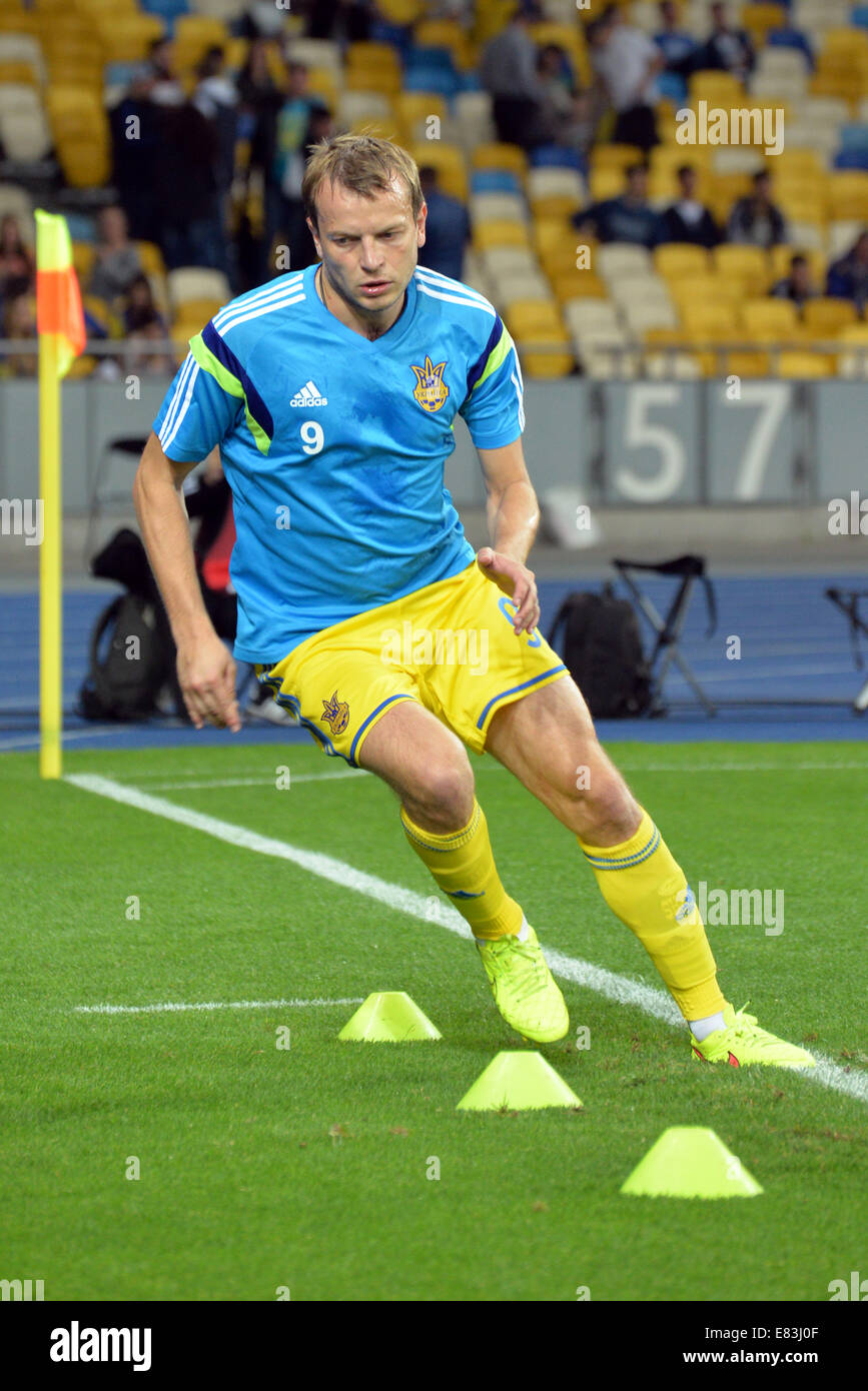 Oleh Goussev pendant le match entre l'Ukraine et la Slovaquie. Tour de qualification - Groupe C, l'Euro-2016 Banque D'Images