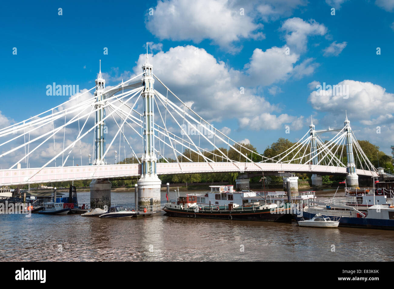 Albert Bridge, London, England, UK Banque D'Images