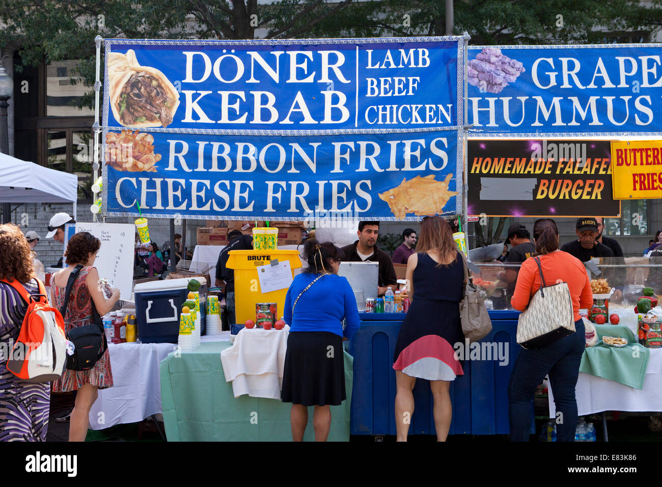 Döner Kebab food au festival en plein air - USA Banque D'Images