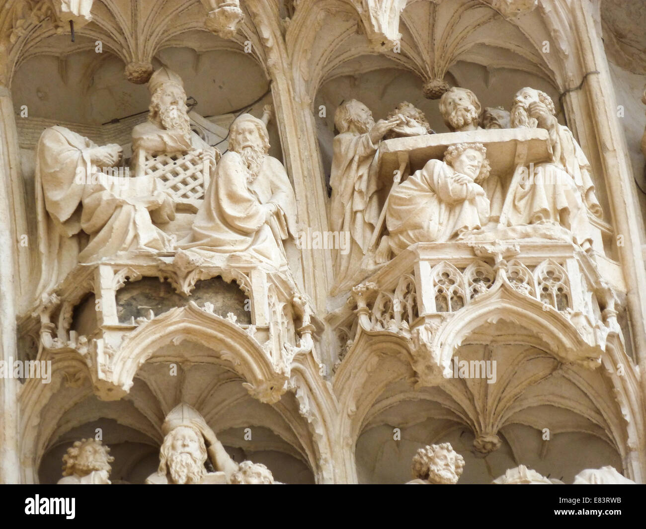 Détail de la cathédrale St Etienne. à Auxerre, france Banque D'Images