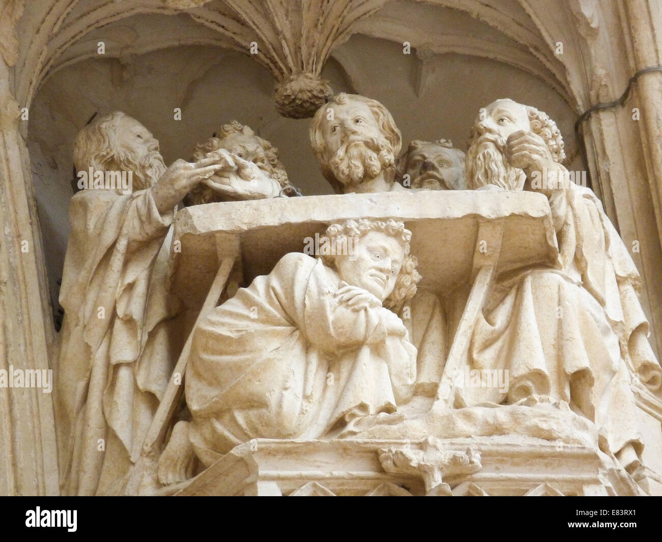 Détail de la cathédrale St Etienne. à Auxerre, france Banque D'Images