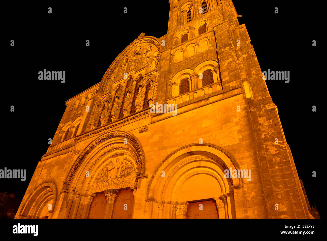 La cathédrale St Marie Madeleine à Vézelay, france Banque D'Images