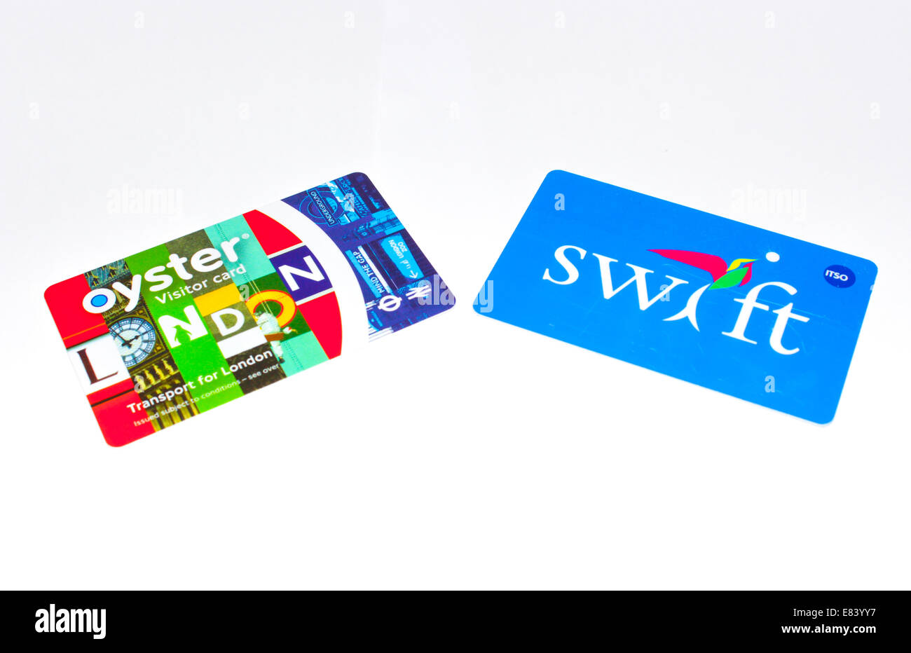 Swift et Oyster Card ensemble Banque D'Images