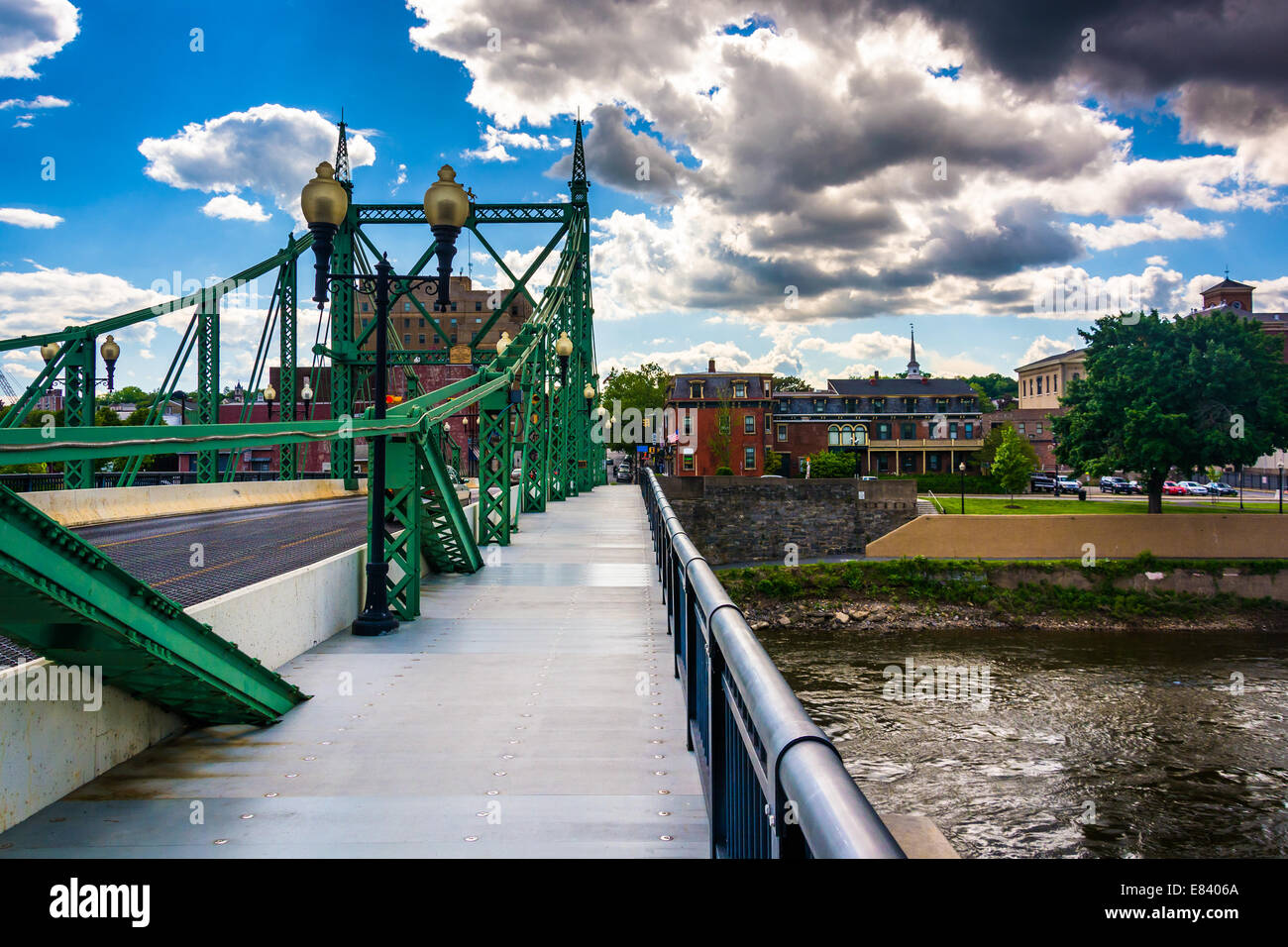 Le Northampton Street Bridge sur la rivière Delaware à Easton, en Pennsylvanie. Banque D'Images