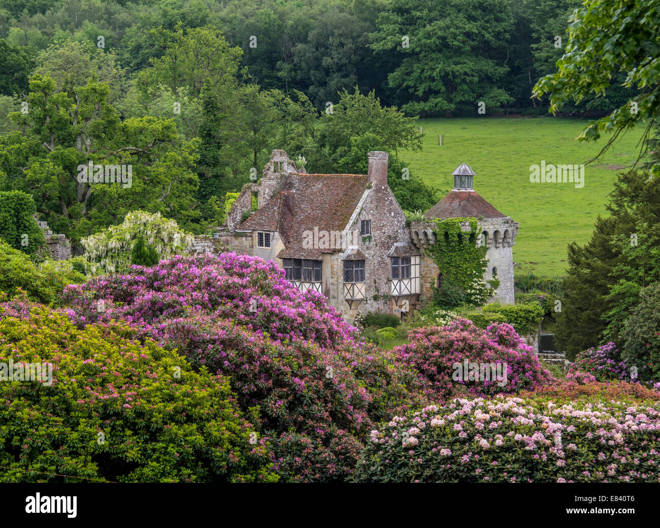 Jardin du Château de Scotney, Kent, Angleterre, Royaume-Uni Banque D'Images