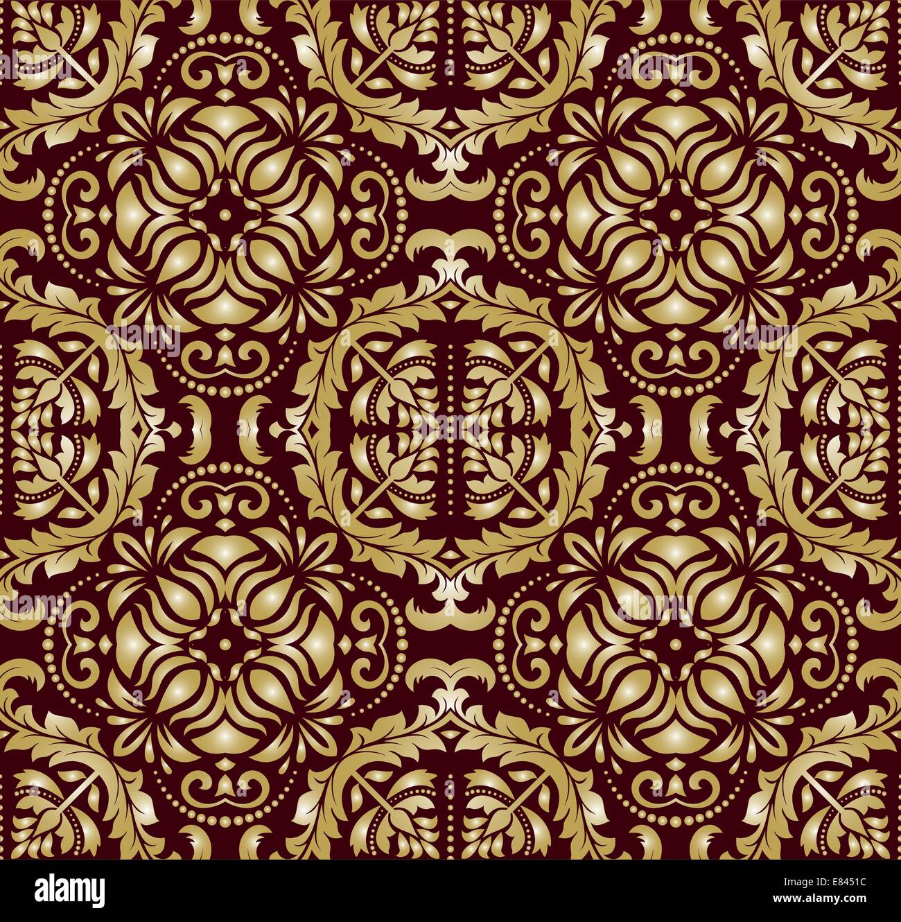 Vecteur oriental avec motif floral et arabesque en damassé, éléments. Résumé fond transparent Illustration de Vecteur