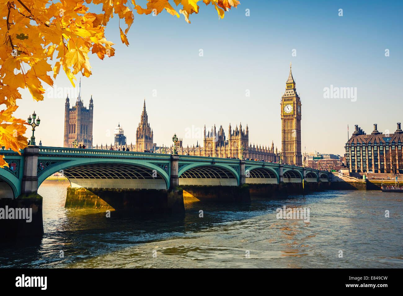 Big Ben et des chambres du parlement, Londres Banque D'Images