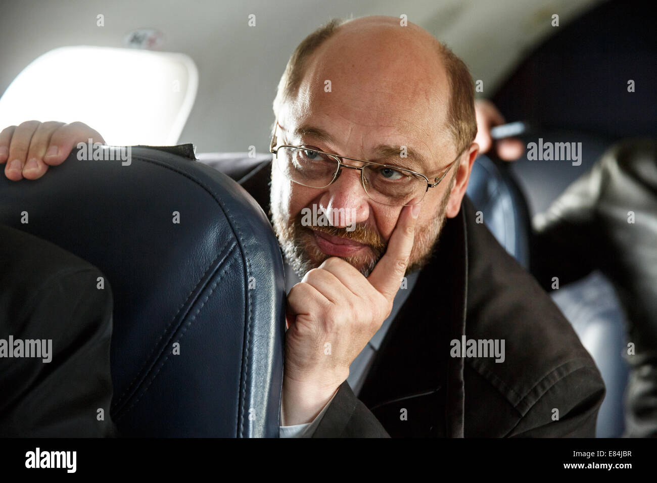 Dortmund, Allemagne, campagne pour les élections européennes : sentier Martin Schulz, à bord d'aéronefs Banque D'Images Dortmund, Allemagne, campagne pour les élections européennes : sentier Martin Schulz, à bord d'aéronefs Banque D'Images