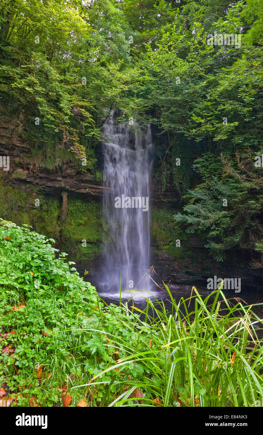 Glencar Waterfall mentionnées dans "l'Enfant volé", un poème de William Butler Yeats, County Leitrim, Ireland Banque D'Images