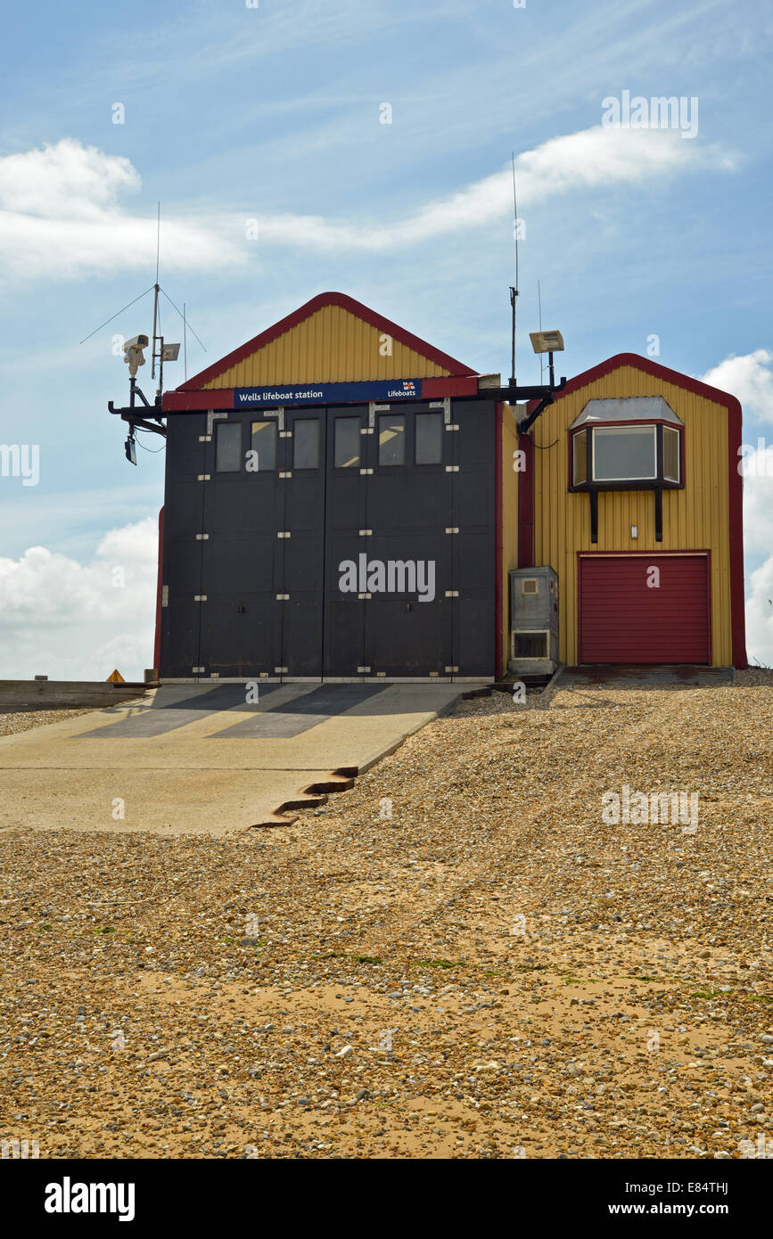 La station de bateau la vie au Wells- Next La Mer Norfolk UK Banque D'Images