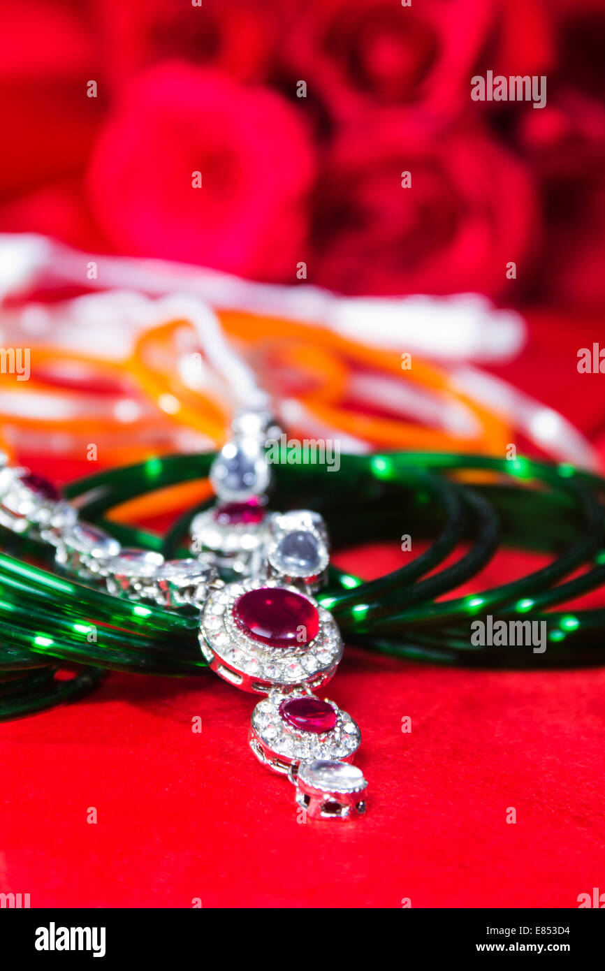 Bijoux de mariage indien personne n Banque D'Images