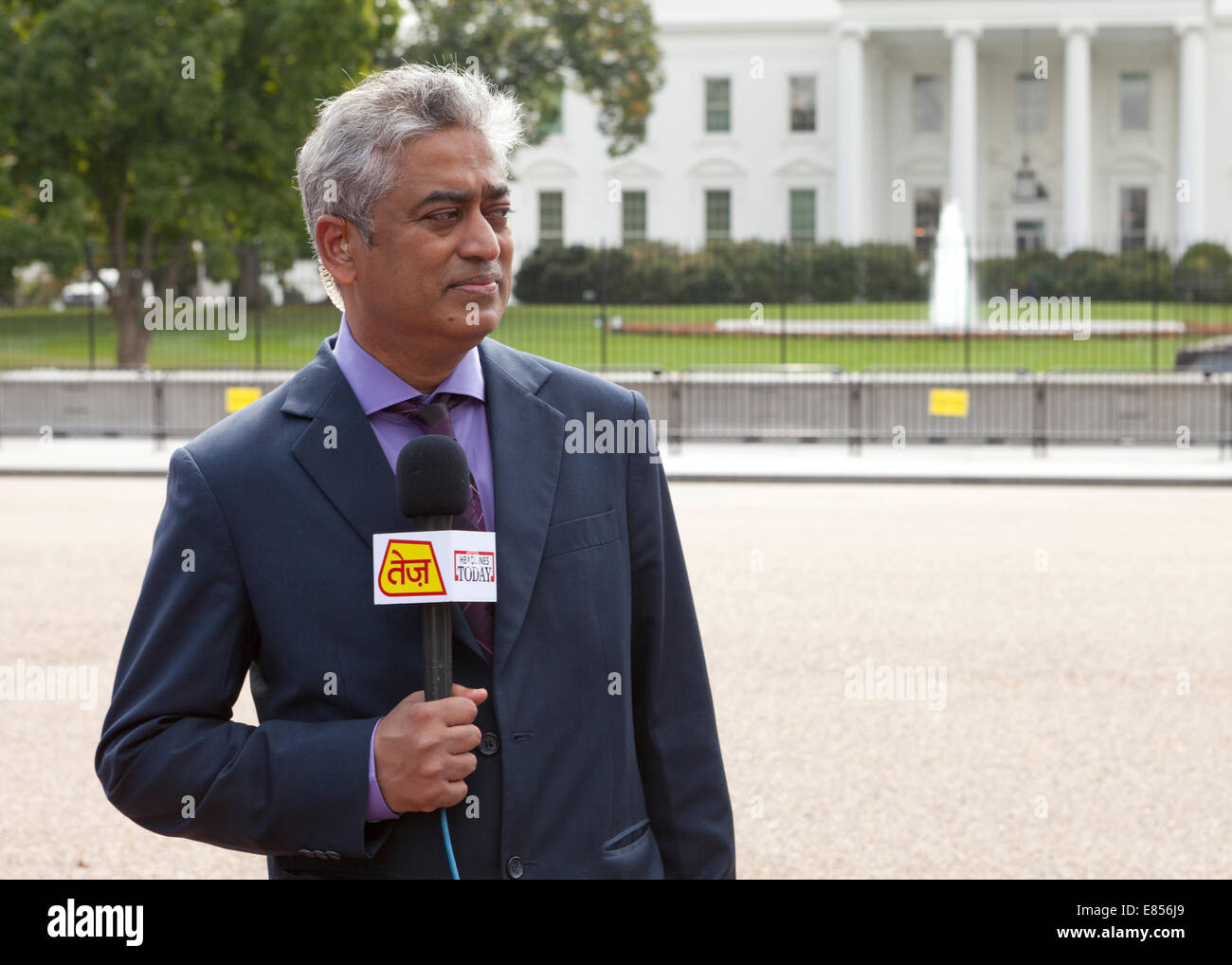 News reporter des affaires indiennes - USA décent Banque D'Images